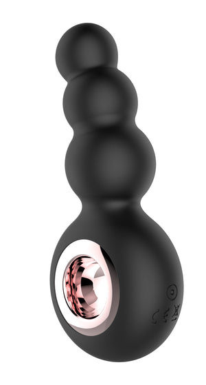 Gender Fluid Quiver Anal Ring Bead Vibe - Black