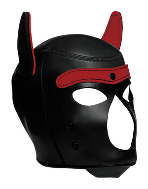 Spike Neoprene Puppy Hood - Red