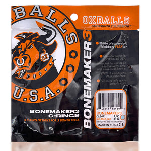 Bonemaker 3-Pack Boner Rings - Black