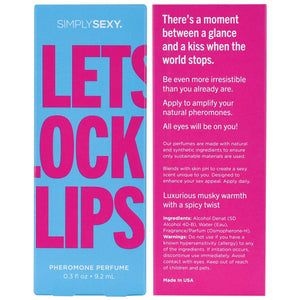 Simply Sexy Pheromone Perfume Lets Lock Lips 0.3  Oz