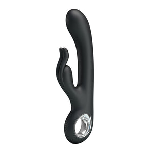 Pretty Love Carina 7 Function Rabbit Syle Vibrator - Black