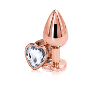 Rear Assets - Rose Gold Heart - Medium - Clear