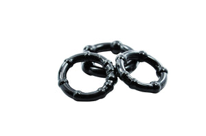 Cockring Combo Beaded - Black/Clear