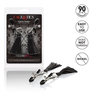 Nipple Play Playful Tassels Nipple Clamps - Black