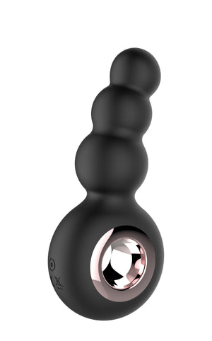 Gender Fluid Quiver Anal Ring Bead Vibe - Black