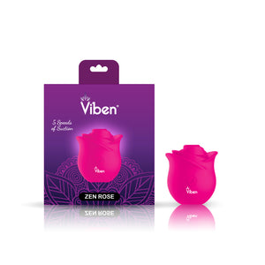 Zen Rose - Hot Pink - Handheld Rose Clitoral and Nipple Stimulator