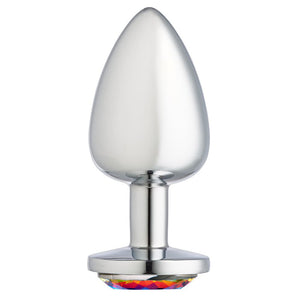 Cloud 9 Novelties Gems Silver Chromed Anal Plug - Small/Med/Lg