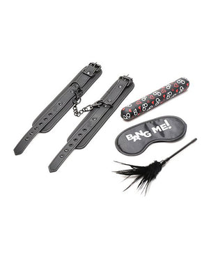 Bang - Bondage Kit - XL Bullet, Cuffs, Tickler and Blindfold - Black