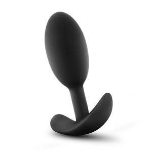 Anal Adventures - Platinum - Silicone Vibra Slim  Plug - Small/Medium - Black