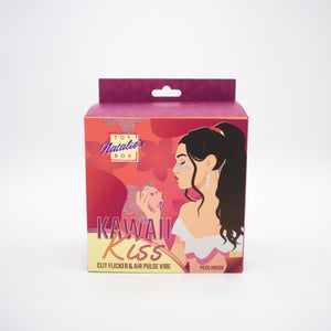 Kawaii Kiss Clit Flicker and Air Pulse Stimulator  - Pink