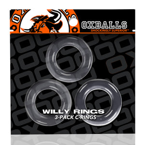 Willy Rings 3-Pack Cockrings - Clear