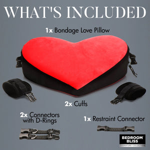 Bondage Love Pillow - Black-n-red