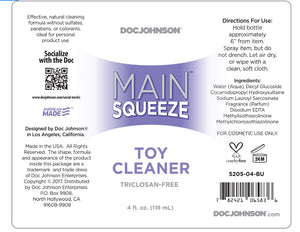 Main Squeeze - Toy Cleaner - 4 Fl. Oz..