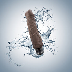 X5 Plus - Hard on Vibrating 9 Inch Dildo - Natural