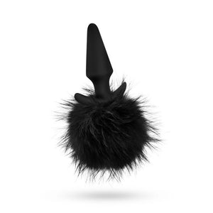 Anal Adventures - Platinum - Rabbit Tail  Plug -  Black