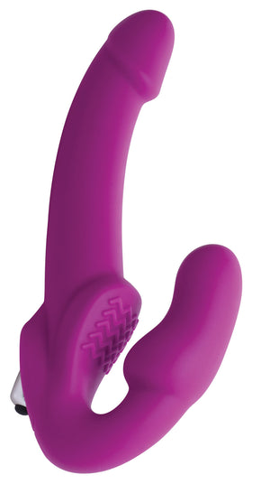 Evoke Vibrating Strapless Silicone Strap-on Dildo