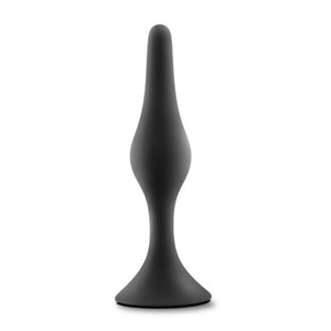 Anal Adventures Platinum - Silicone Beginner Plug  - Small/Medium - Black