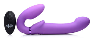 10x Ergo- Fit G-Pulse Inflatable and Vibrating  Strapless Strap- on - Purple