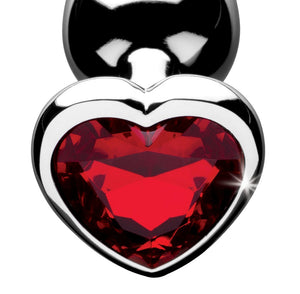 Red Heart Gem Anal Plug - Medium