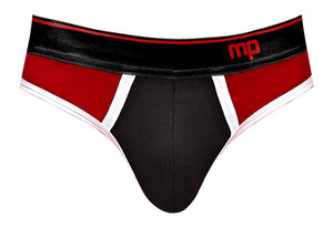 Retro Sport Panel Thong - L/ XL  - Red/ Black