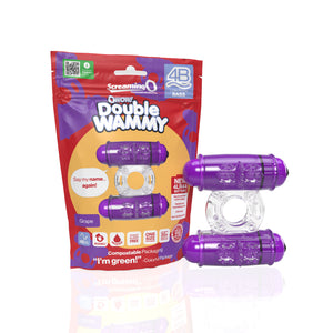 Double Wammy Bullet Cockring - Blueberry/Grape/Kiwi/Strawberry