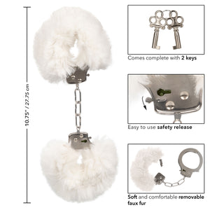 Ultra Fluffy Furry Cuffs - White