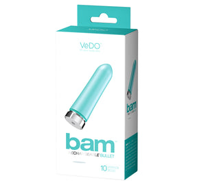 Bam Rechargeable Bullet - Hot in Bed Pink/Indigo/Turquoise