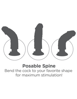 King Cock 6 Inch Vibrating Cock - Tan