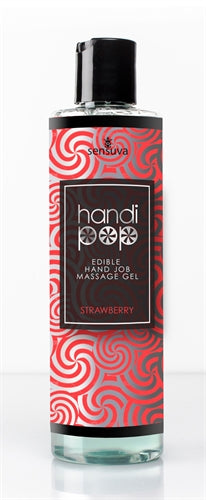 Handi Pop Handjob Massage Gel - Strawberry - 4.2 Oz.