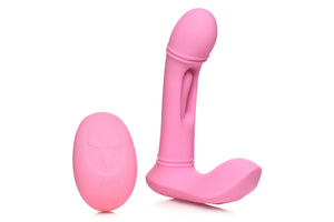 Flickers G-Flick Flicking G-Spot Vibrator With  Remote - Pink