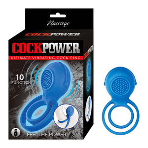 Cockpower Ultimate Vibrating Cockring - Blue/Red