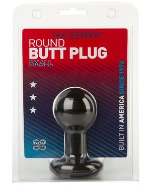 Round Butt Plug - Small - Black