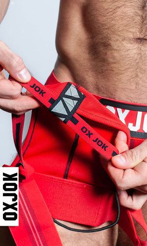 Slingjock Upthrust Slider-Strap Jock Red Hot Large