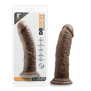 Dr. Skin - 8 Inch Cock With Suction Cup -  Chocolate/Mocha/Vanilla