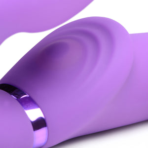 10x Ergo- Fit G-Pulse Inflatable and Vibrating  Strapless Strap- on - Purple