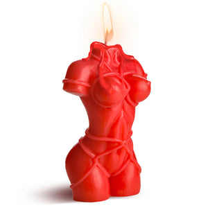 Bound Goddess Drip Candle - Black/Red