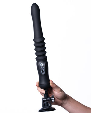 Max Silicone Thrusting Portable Love Machine -  Black