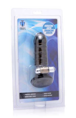 Vibrating Girth Enhancing Sheath - Black