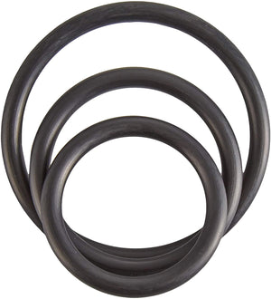 Rubber Cock Ring Set - Black