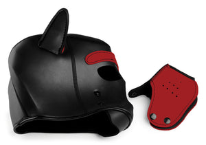 Spike Neoprene Puppy Hood - Red