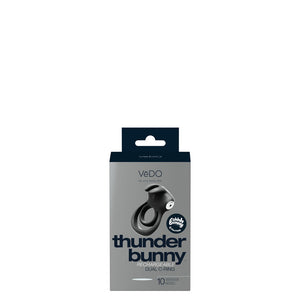 Thunder Bunny Rechargeable Dual Ring - Black Pearl