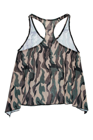 Savage Af Swing Top - Forest Camo - S/m