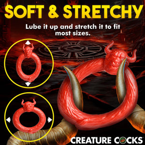 Beast Mode Silicone Cock Ring - Red