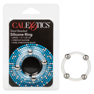 Steel Beaded Silicone Ring - Large