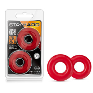 Stay Hard - Donut Rings Oversized - Red