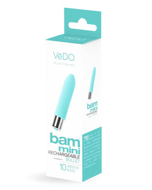 Bam Mini Rechargeable Bullet Vibe - Foxy Pink/Indigo/Turquoise