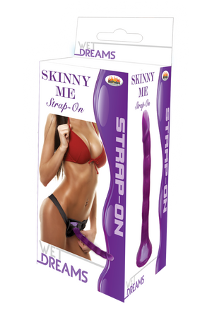 Wet Dreams Skinny Me Strap-on - Purple