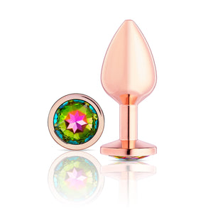 Cloud 9 Novelties Anal Gems Jeweled Gold Chromed Anal Plug - Small/Med/Lg