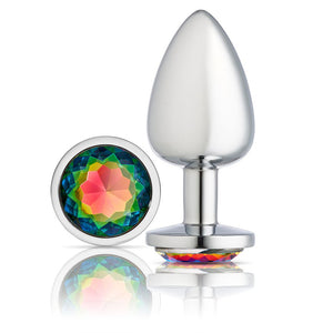 Cloud 9 Novelties Gems Silver Chromed Anal Plug - Small/Med/Lg