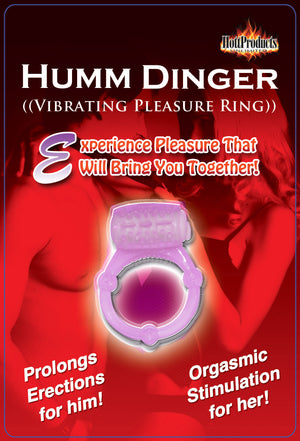 Humm Dinger Vibrating Penis Ring Clitoral Stiimulator - Purple